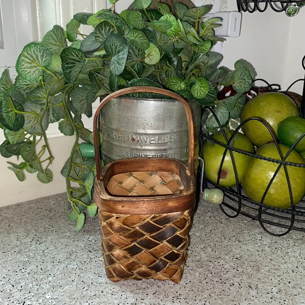 3 Vintage Hand Woven Baskets